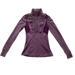 Lululemon Run Your Heart Out 1/4 Zip Pullover Ruffles Size 4